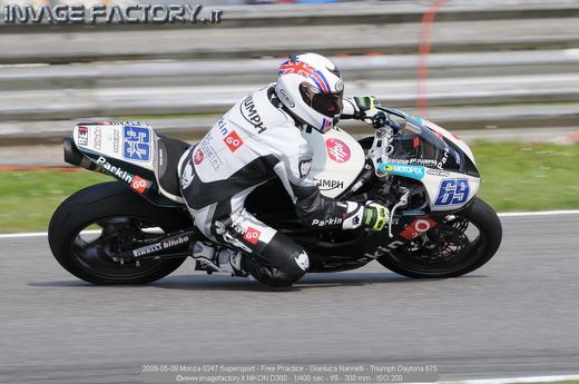 2009-05-09 Monza 0247 Supersport - Free Practice - Gianluca Nannelli - Triumph Daytona 675